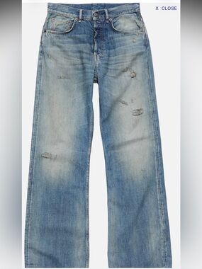 Acne Studios Straight Leg 2021F Daybreak Jeans NWOT 29/30
